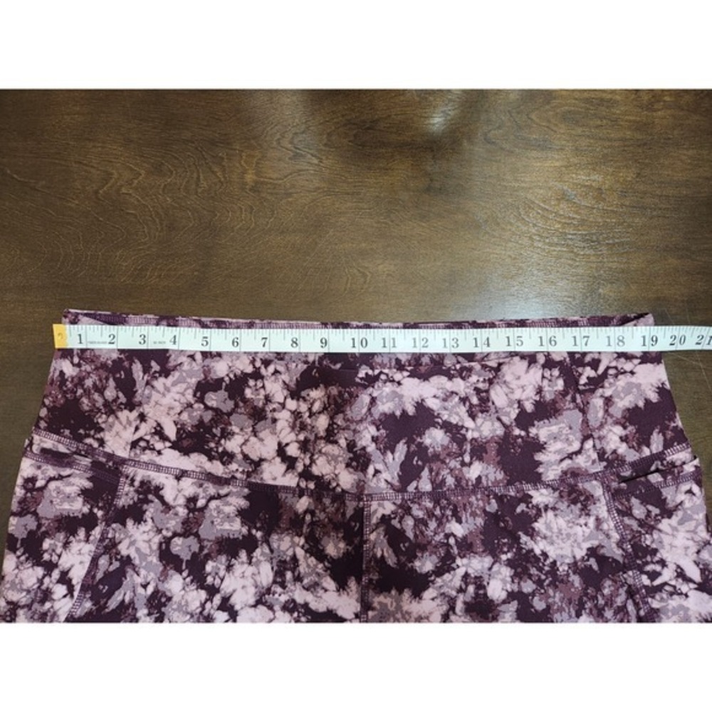 Livi Women's Purple Tie Dye Stretch High Rise Cropped Leggings Size 22/24 - Picture 5 of 7